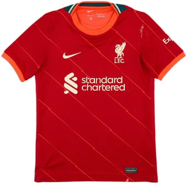 2021-22 Liverpool Home Shirt - 5/10 - (M.Boys)