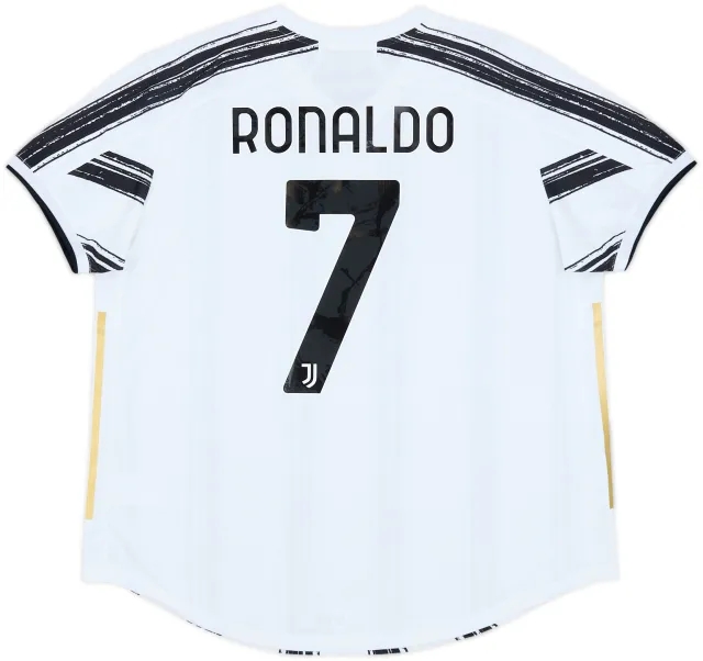 2020-21 Juventus Authentic Home Shirt Ronaldo #7 - 8/10 - (XXL)