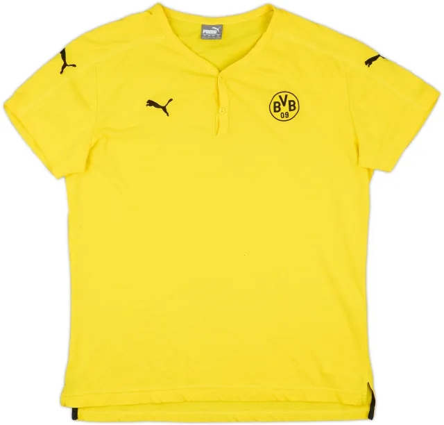 2015-16 Borussia Dortmund Puma Casual Henley Tee - 7/10 - (L)