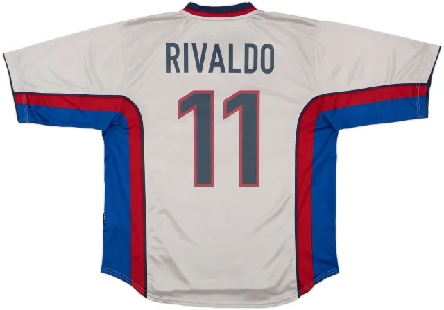 1998-01 Barcelona Away Shirt Rivaldo #11 - 9/10 - (XL)
