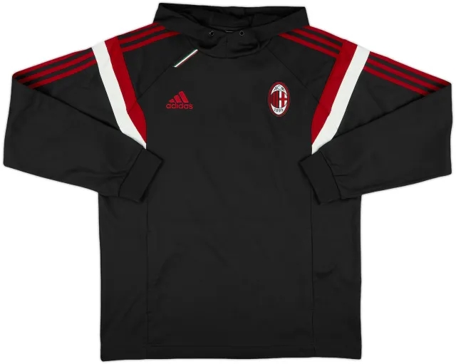 2014-15 AC Milan adidas Hooded Sweat Top - 8/10 - (XL)