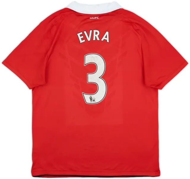 2010-11 Manchester United Home Shirt Evra #3 - 5/10 - (L)