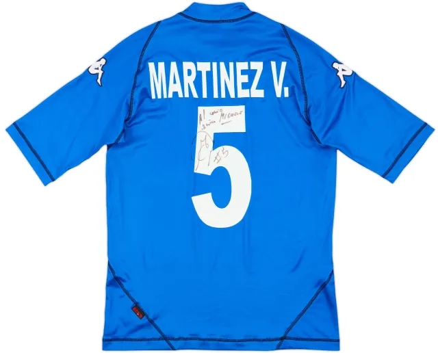 2003-04 Brescia Signed Home Shirt Martinez V. #5 - 8/10 - (L)