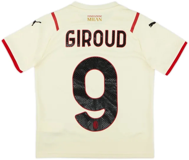 2021-22 AC Milan Away Shirt Giroud #9 - 10/10 - (S.Boys)