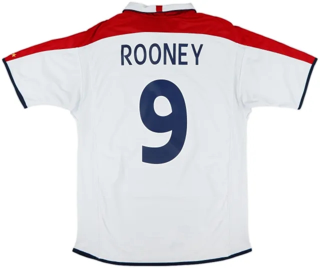 2003-05 England Home Shirt Rooney #9 - 7/10 - (M)