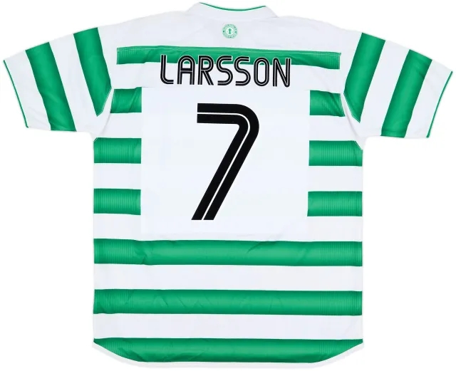 2003-04 Celtic Home Shirt Larsson #7 - 9/10 - (L)