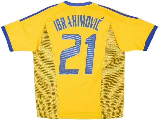 2002-03 Sweden Home Shirt Ibrahimovic #21 - 9/10 - (L)