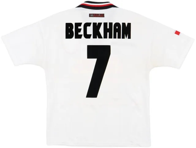 1997-99 Manchester United Away Shirt Beckham #7 - 10/10 - (Y)