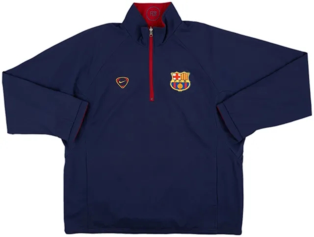 2000-02 Barcelona Nike Reversible 1/4 Zip Drill Top - 8/10 - (M)