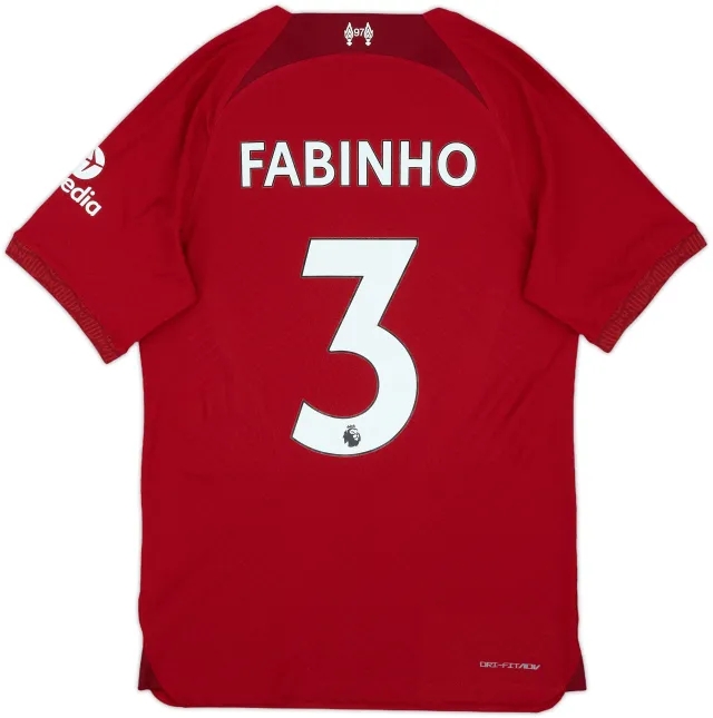 2022-23 Liverpool Authentic Home Shirt Fabinho #3 - 8/10 - (S)