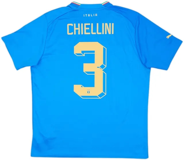 2022-23 Italy Home Shirt Chiellini #3 - 9/10 - (L)