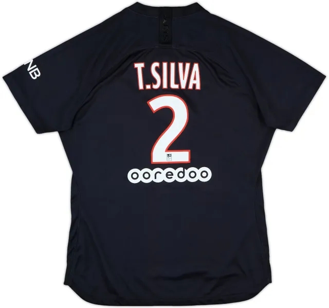 2014-15 Paris Saint-Germain Home Shirt T.Silva #2 - 10/10 - (Women's L)
