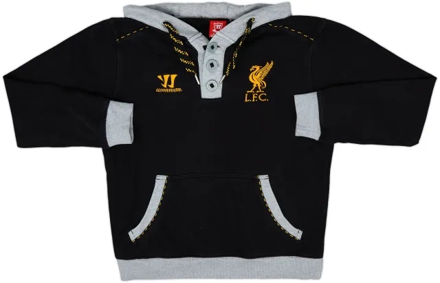 2012-13 Liverpool Warrior Hooded 1/4 Button Top - 9/10 - (S)