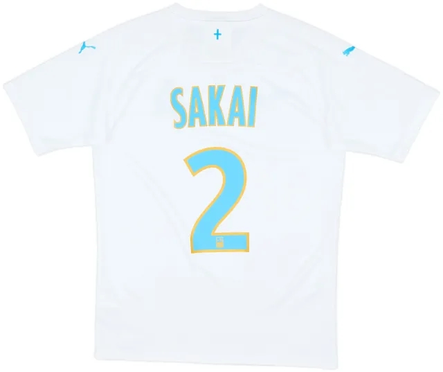 2019-20 Olympique Marseille Home Shirt Sakai #2 - 10/10 - (S)