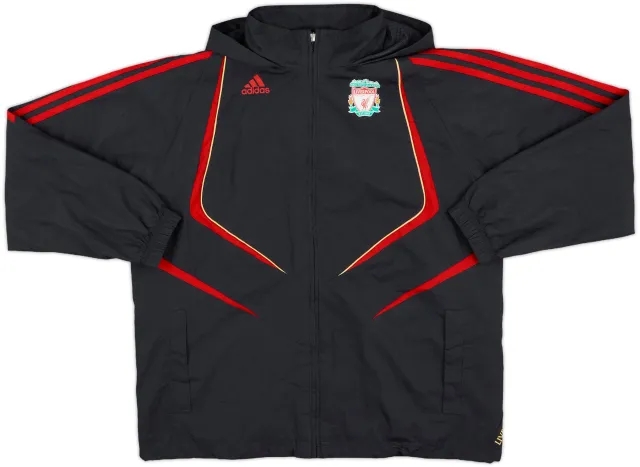 2009-10 Liverpool adidas Hooded Rain Jacket - 8/10 - (M.Boys)