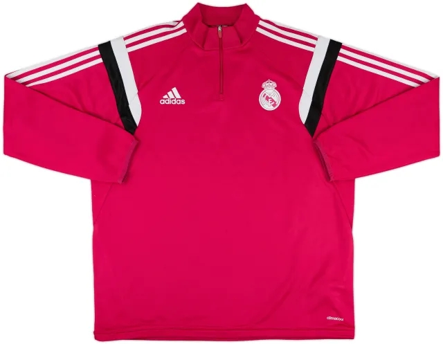 2014-15 Real Madrid adidas 1/4 Zip Drill Top - 8/10 - (XL)
