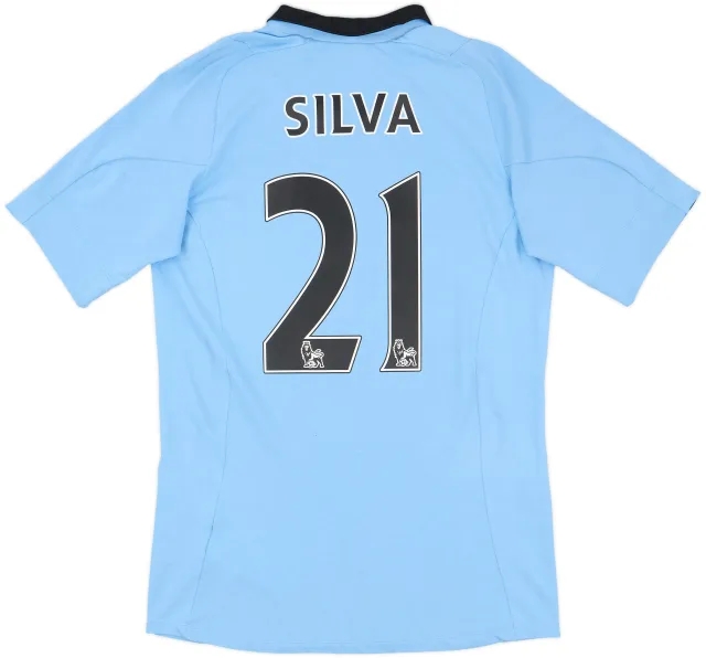 2012-13 Manchester City Home Shirt Silva #21 - 10/10 - (S)