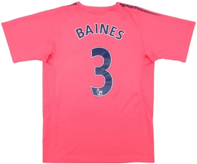 2010-11 Everton Away Shirt Baines #3 - 8/10 - (M)
