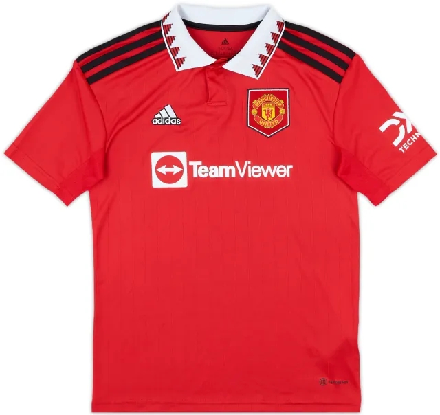 adidas Manchester United Boys SS Home Shirt 2022/23