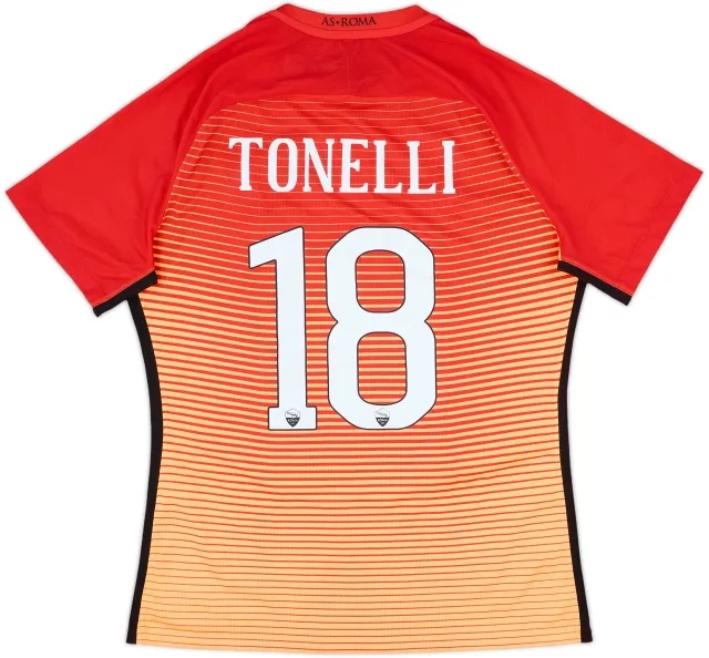 2016-17 Roma Player Issue Third Shirt Tonelli #18 - 8/10 - (XL)
