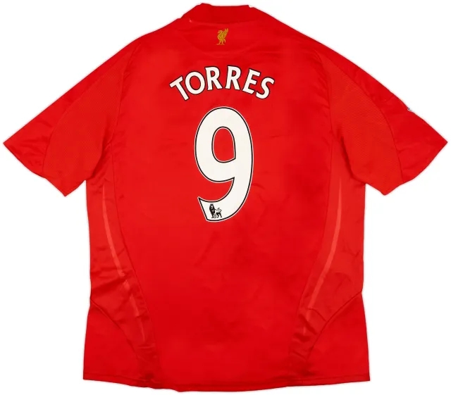 2008-10 Liverpool Home Shirt Torres #9 - 7/10 - (XL)