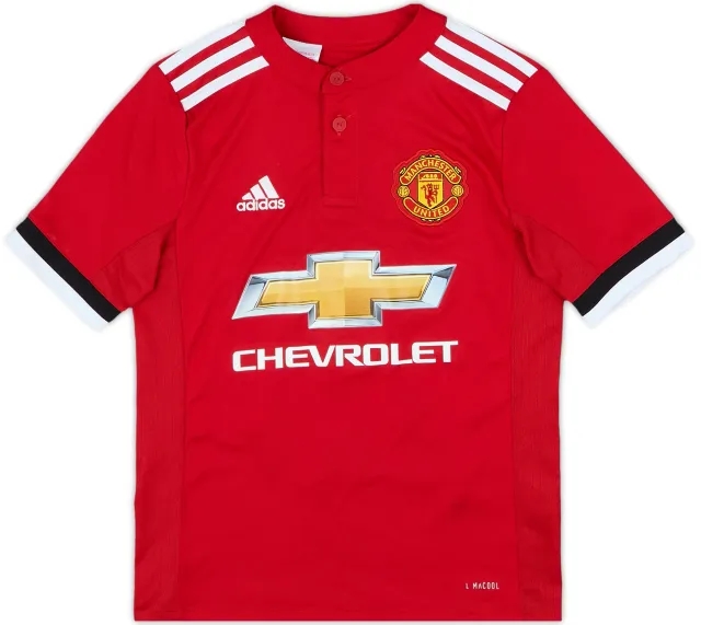 adidas Manchester United Boys SS Home Shirt 2017/18