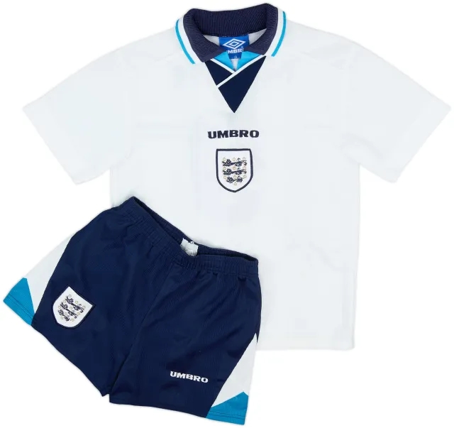 1995-97 England Home Shirt & Shorts Shearer #9 - 9/10 - (L.Boys)