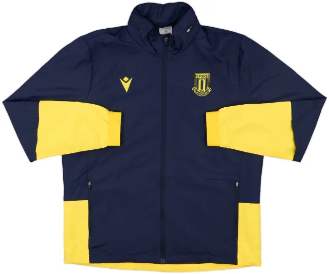 2018-19 Stoke City Macron Hooded Rain Jacket - 9/10 - (XL)