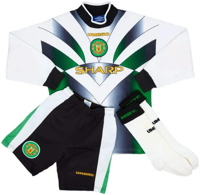 1996-97 Manchester United GK Full Kit - 7/10 - (L.Boys)