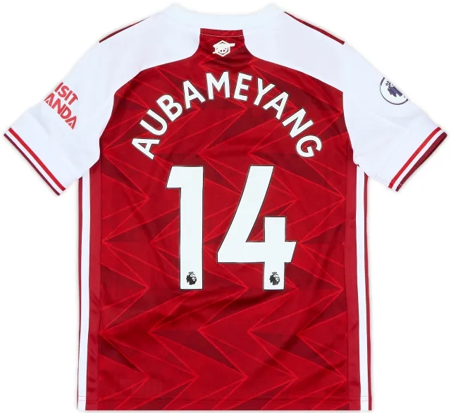 2020-21 Arsenal Home Shirt Aubameyang #14 - 9/10 - (S.Boys)