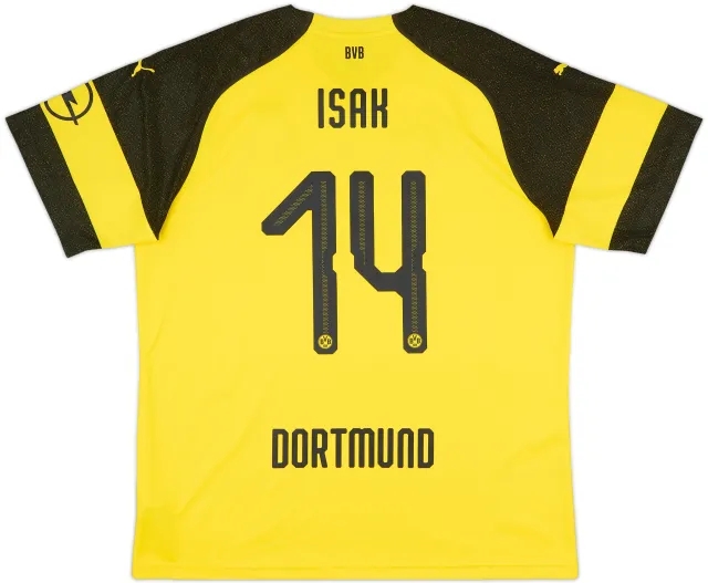 2018-19 Borussia Dortmund Home Shirt Isak #14 - 9/10 - (XXL)