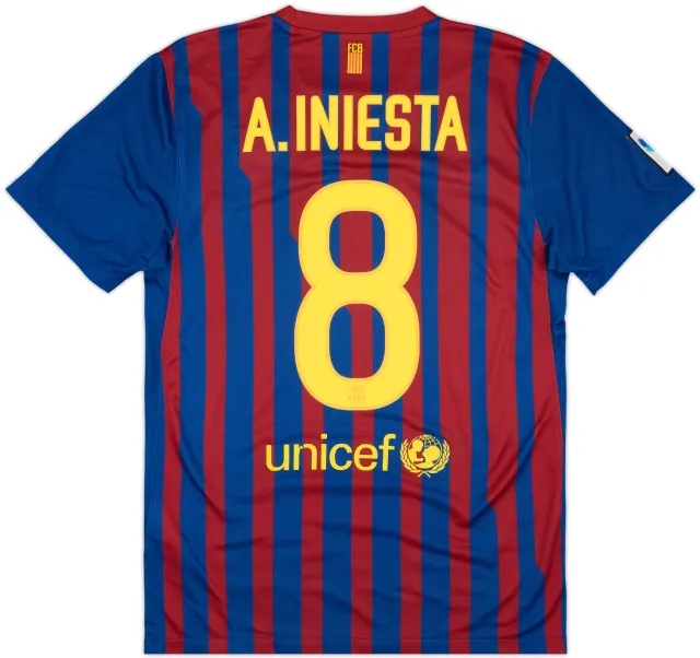2011-12 Barcelona Home Shirt A.Iniesta #8 - 6/10 - (S)