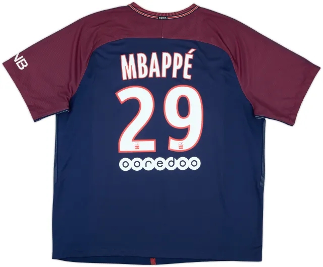2017-18 Paris Saint-Germain Home Shirt Mbappe #29 - 9/10 - (XXL)