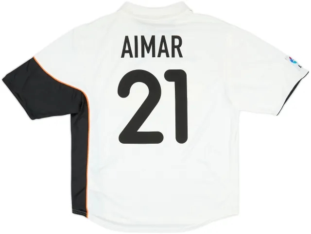 2001-02 Valencia Home Shirt Aimar #21 - 6/10 - (L)