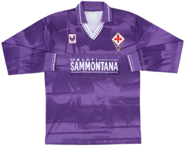 1994-95 Fiorentina Basic Home L/S Shirt - 8/10 - (M)