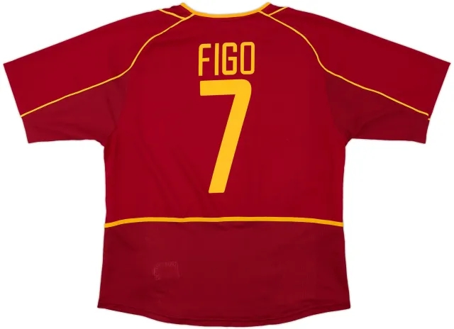 2002-04 Portugal Home Shirt Figo #7 - 8/10 - (XL)