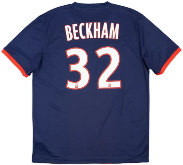 2013-14 Paris Saint-Germain Home Shirt Beckham #32 - 9/10 - (L)
