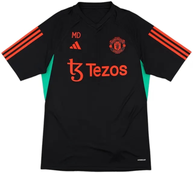 2023-24 Manchester United Staff Issue Training Shirt 'MD' - 8/10 - (M)