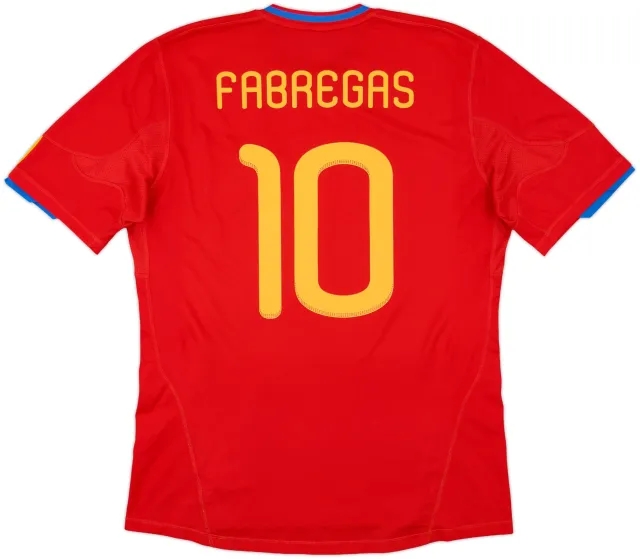 2009-10 Spain Home Shirt Fabregas #10 - 8/10 - (L)