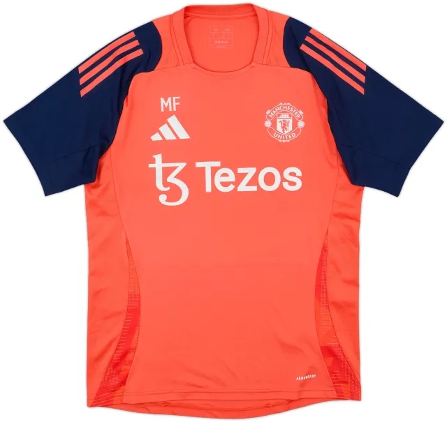 2024-25 Manchester United Staff Issue adidas Training Shirt 'MF' - 9/10 - (M)