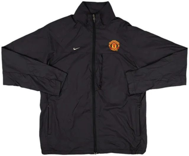 2010-11 Manchester United Nike Hooded Rain Jacket - 7/10 - (XL)