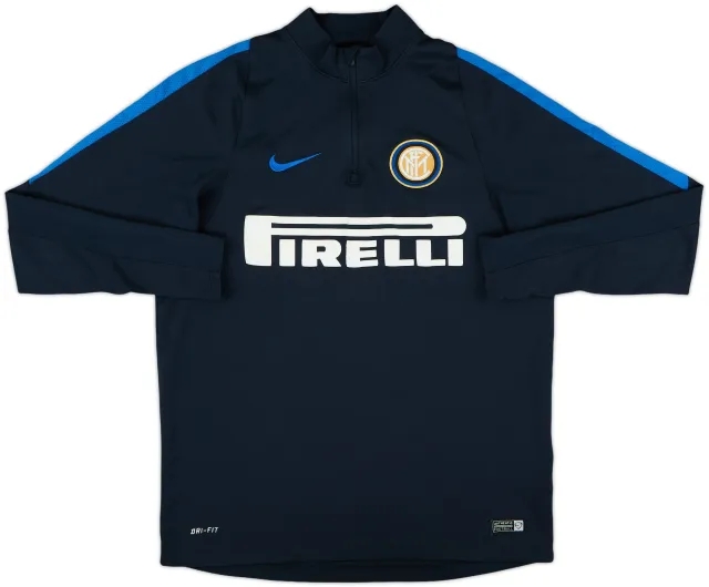 2015-16 Inter Milan Nike 1/4 Zip Drill Top - 8/10 - (L)