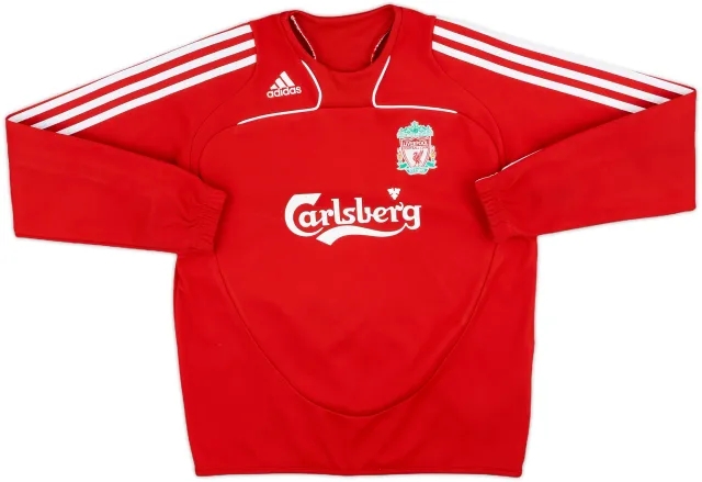 2008-09 Liverpool adidas Sweat Top - 8/10 - (M.Boys)