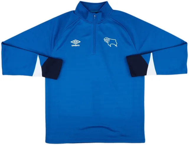 2022-23 Derby County Umbro 1/4 Zip Training Top - 9/10 - (L)