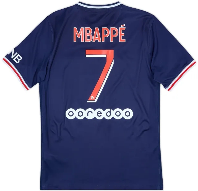 2020-21 Paris Saint-Germain Home Shirt Mbappe #7 - 9/10 - (S)