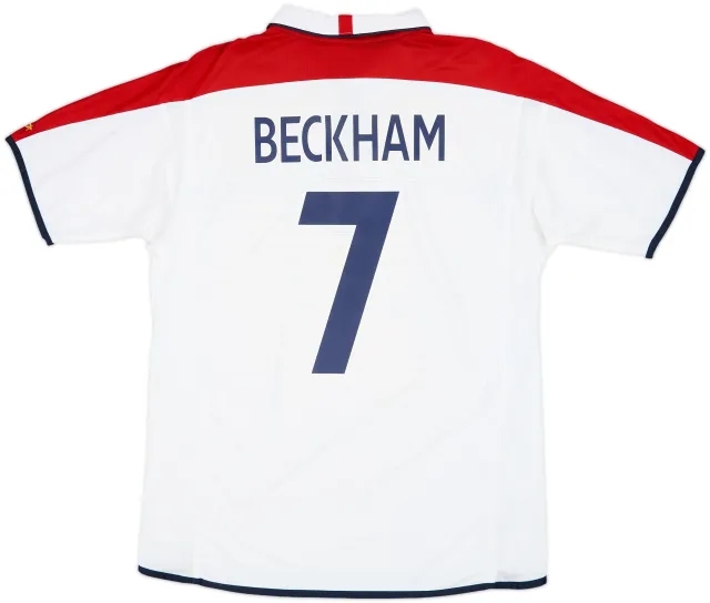 2003-05 England Home Shirt Beckham #7 - 7/10 - (L)