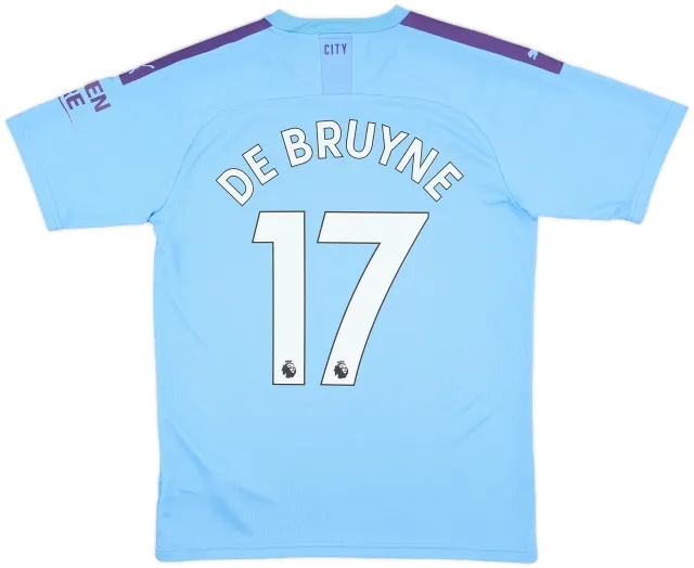 2019-20 Manchester City Home Shirt De Bruyne #17 - 9/10 - (M)