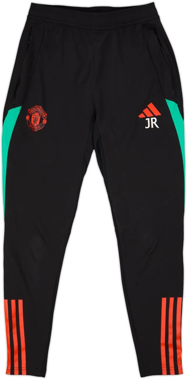 2023-24 Manchester United adidas Staff Issue Track Pants/Bottoms JR - 9/10 - (S)