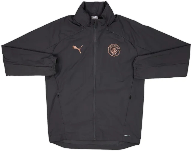 2020-21 Manchester City Puma Hooded Rain Jacket - 8/10 - (M)