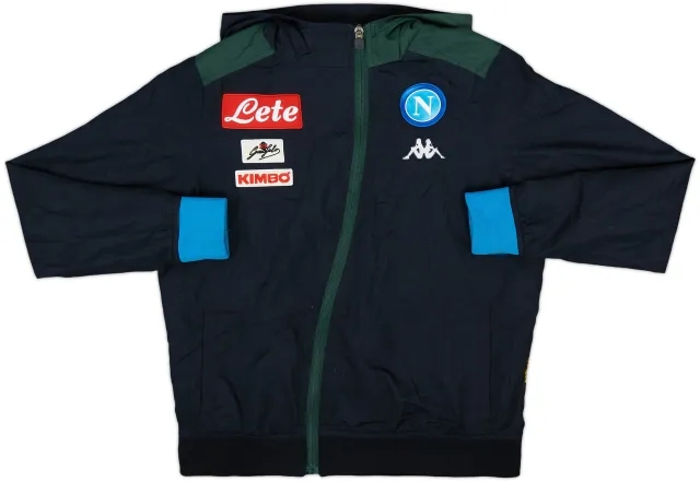 2018-19 Napoli Kappa Hooded Track Jacket - 7/10 - (M.Boys)